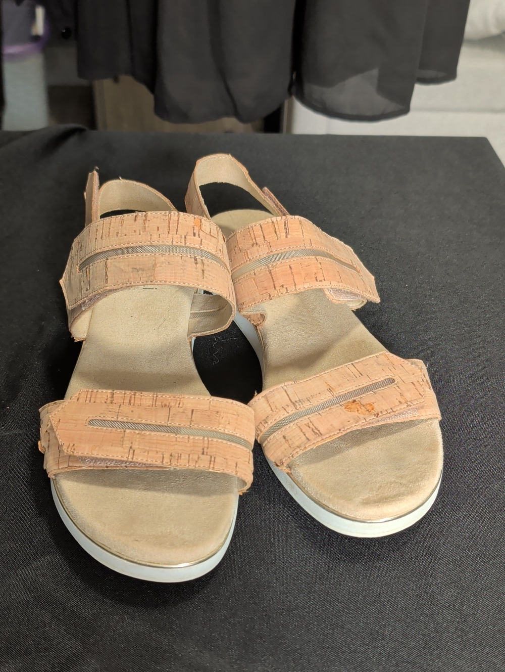 Vaneli Cork-Style Strap Sandals